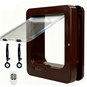 Porte Intelligente <span class=keywords><strong>pour</strong></span> Animaux de Compagnie à Induction RFID <span class=keywords><strong>avec</strong></span> Télécommande, Porte Automatique à 4 Voies <span class=keywords><strong>avec</strong></span> Verrouillage <span class=keywords><strong>pour</strong></span> Chats et Petits Chiens - Product Image 4