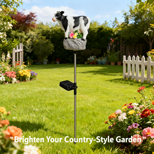 Vache simulée d'extérieur avec capteur vocal, décoration de chemin de jardin, lampes solaires à LED pour jardin, lampes solaires pour jardin - Product Image 4