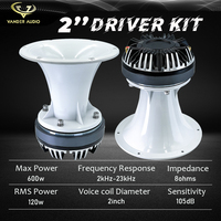 Corne de finition blanche professionnelle MAX 600W résistante aux UV avec haut-parleur de Tweeter de pilote de Compression en titane à bobine vocale de 2 pouces