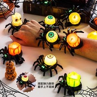 Bougie décorative pour fête d'Halloween, bougie électronique LED en forme d'araignée, lumière de nuit en forme d'araignée, ornement de bougie