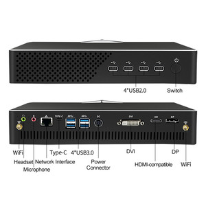 PC chơi game mini mạnh mẽ, vi xử lý Intel I7-9100F, card đồ họa rời RTX 3050, tản nhiệt bằng quạt, RAM DDR4, SSD, 2DP, 2HD - Product Image 4