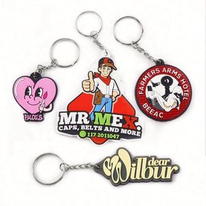 High Quality PVC Custom Keychain Cute Soft Rubber Keychain with <b>Blank</b> Logo for Promotional Gifts Quality Carabiners - Product Image 1