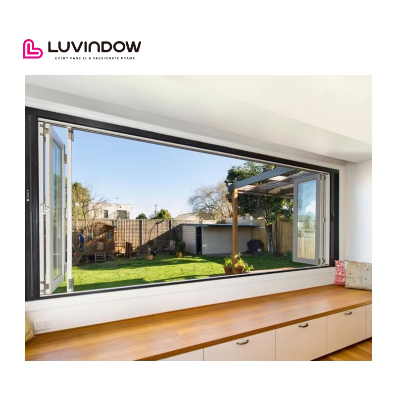Aluminium Tempered Glass Bi Folding Windows