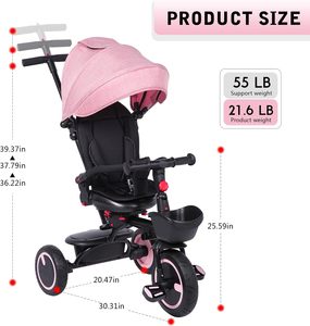Triciclo para Bebés y Niños, de Acero al Carbono, Unisex, de 2 a 7 Años, Precio Bajo de Fábrica, Venta al Por Mayor - Product Image 2