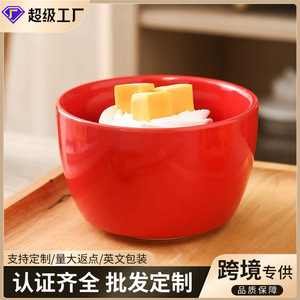 Vente directe usine de bols en céramique rouge sous glaçure, résistants aux hautes températures, pour usage domestique, y compris des bols à yaourt simples et des articles de grande valeur. - Product Image 3