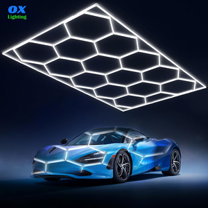 Lámpara de Techo LED Hexagonal para Taller, Garaje, Detallado de Autos, Rejilla de Panal de Abeja, Luz de Trabajo Hexagonal - Product Image 1