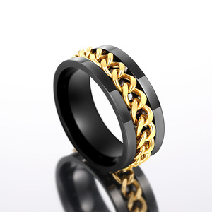 Anello Girevole a Catena Hip Hop, Design Accattivante, Gioiello di Moda per Uso Quotidiano, Regalo Chic - Product Image 6