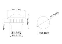 Mini lampe LED ronde de 3/4 pouces pour éclairage de courtoisie, idéale pour camping-car, caravane, bateau, intérieur, plafond, certifiée CE/RoHS/REACH