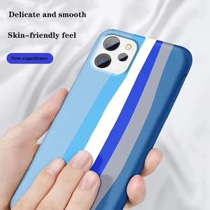 Custodia in Silicone <span class=keywords><strong>arcobaleno</strong></span> per iPhone 15 14 13 12 11 Pro Max colori vibranti <span class=keywords><strong>Cover</strong></span> protettiva antiurto <span class=keywords><strong>con</strong></span> una misura precisa - Product Image 3