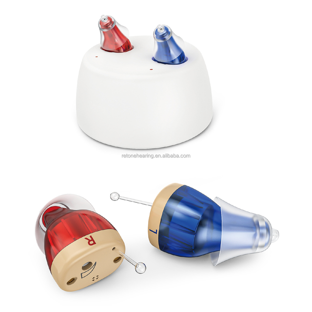 New Rechargeable Invisible-in-the-Ear CIC Hearing Aids Noise Reduction Feedback Management Digital Processing 2-Channel Hearing