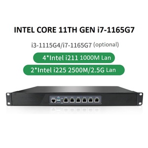 คอมพิวเตอร์อุตสาหกรรมแบบแร็คเมาท์ 1U เจนเนอเรชั่น 11 รุ่น I3-1115G4 I7-1165G7 I221 I225 6LAN NAS คอนโซลเครื่องเสมือน VGA M.2 SSD เซิร์ฟเวอร์ 1U - Product Image 2