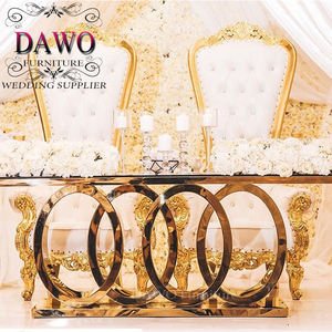 Conjunto de mesa de comedor de cristal transparente de boda proveedor de China - Product Image 1