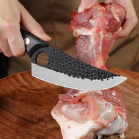 Couteau Viking de 6 pouces, couteau à viande japonais, couteau à désosser forgé avec étui pour la cuisine et le camping