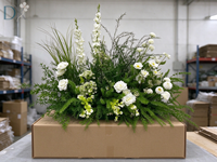 Décoration florale artificielle blanche pour allée de mariage, taille personnalisable disponible pour la décoration de lieux événementiels