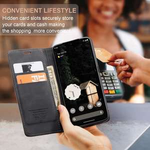 Étui portefeuille en cuir magnétique avec fentes pour cartes pour <span class=keywords><strong>Google</strong></span> Pixel 8 9 10 Pro XL 8A 7A 6A 7 6 Pro, coque de téléphone à rabat avec support et pochette intégrée - Product Image 3