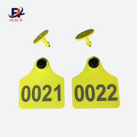 Étiquette d'oreille chinoise de suivi des animaux de mouton RFID de haute qualité, étiquette de numérotation ronde fermée pour la gestion agricole