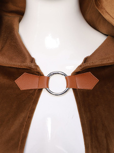 Mantello Medievale da Uomo, Cappotto Lungo con Cappuccio Retrò, Costume da Pirata Vichingo per Halloween, Cosplay Gotico, Mantelli Neri per Halloween - Product Image 5