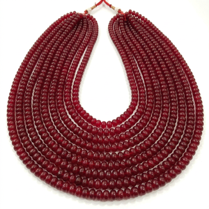 Perles de pierres précieuses en quartz grenat naturel, perles rondes simples, vendues par brin - Product Image 1