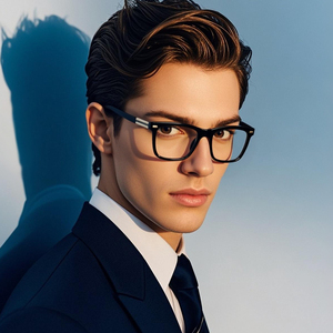 Nouvelles montures de lunettes pour hommes avec logo personnalisé, vente en gros, montures TR de haute qualité, lunettes noires, lunettes carrées de <span class=keywords><strong>luxe</strong></span>, mode, 84007 - Product Image 2