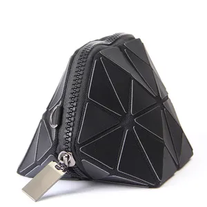 Геометрический pu косметический мешок с цепочкой кожаная сумка на плечо с цепью портативные сумки с ручкой