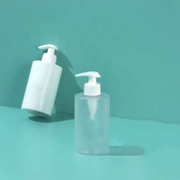Botol Pompa Plastik PET Silinder Bulat Isi Ulang Pabrik Populer 300ml 500ml Botol Lotion Sampo Botol Sabun Cair