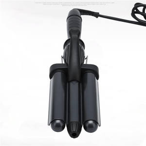 Último juego de ondulador de pelo de cerámica, Varita de hierro <span class=keywords><strong>con</strong></span> estilo de vapor de triple barril, pantalla LCD de temperatura, calentador PTC, pinzas para rizar el cabello - Product Image 6