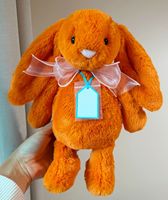 Orange Bonnie Rabbit 31 cm, poupée en peluche super douce en coton PP - Cadeau édition limitée 25e anniversaire