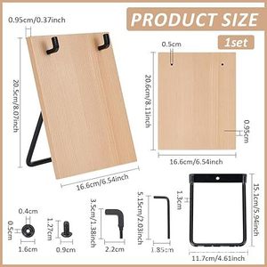 Sugikawa Wooden Desk <b>Calendar</b> Stand Table <b>Calendar</b> With Iron Support Office Desktop Decorative <b>Calendar</b> Ornament - Product Image 2