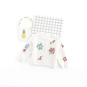 Produits les plus vendus : Cardigans brodés pour enfants, combinaison de couleurs - Product Image 3