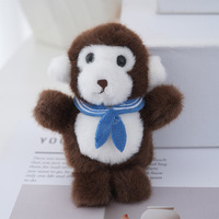 Porte-clés en peluche Kawaii Mini Lapin Singe Pingouin Agneau Mouton, jouet doux et moelleux, pendentif de sac, breloque, porte-clés