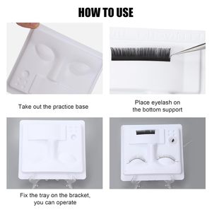 <b>Square</b> Eyelash Practice Training Lash Tray Plastic Lash Lift Grafting Display Plate Beauty <b>Tool</b> - Product Image 5