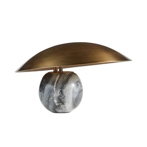 Lampe de table moderne avec base en marbre, source de lumière LED, ampoule E27, commande par interrupteur, éclairage de bureau, chambre à coucher, salle d'étude - Product Image 5