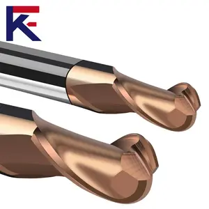 KF HRC 55 Karbid-Kugel Nase Ende Fräse für Stahl 2 Flöten Fräsmaschine mit Beschichtung Cnc-Maschine Wolfram-Stahlwerkzeug