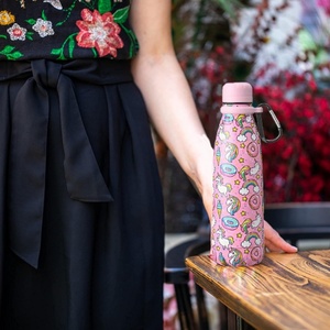 Portable 17OZ 500ml Stainless Steel Tumbler for Kids Cola-Shaped Water <b>Bottle</b> with Lid Handle Grip for Sports <b>Travel</b> - Product Image 6