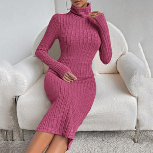 Organza sans manches en organza personnalisé pour le travail à la mode, robe élégante formelle sexy fluide à coupe ajustée pour femmes, noire, col haut Midi/ - Product Image 5