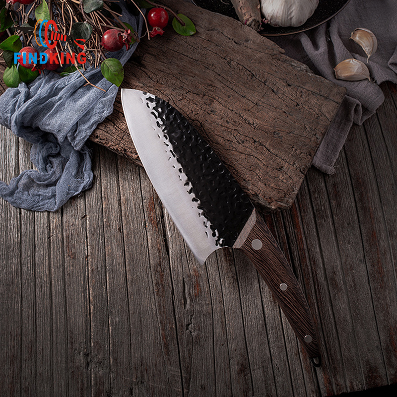 FINDKING Full Tang Handmade Butcher Knife Chef Kitchen Knife High Carbon Clad Steel Cleaver Filleting Slicing Knives