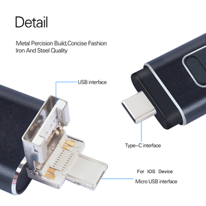 Gitra散装价格金属4合1 Otg <span class=keywords><strong>Pendrive</strong></span> 32gb价格C型Otg <span class=keywords><strong>Pendrive</strong></span> Otg闪存驱动器适用于安卓手机64Gb 128GB - Product Image 4