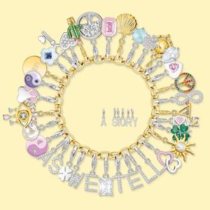 Collar con colgante de cadena suelta básica DIY, de acero inoxidable, color oro 18K, Serie Sol Dorado, con galvanoplastia al vacío, para moda islámica - Product Image 3