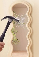 Le best-seller européen de l'habillage corporel pleine longueur haute définition de forme ondulée miroir floral Espejo Miroir