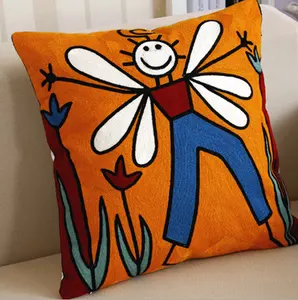 Sofa armchair cushion cover home office bedside wool embroidery lovely home comfortable cushion cover