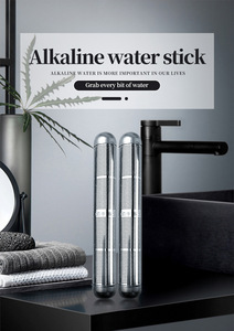 Bâton filtrant à eau portable en acier inoxydable 304 avec pierres minérales alcalines riches en hydrogène - Product Image 4
