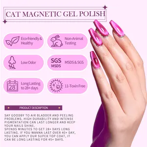 BORN PRETTY 15ml Private Label Hema Free Soak Off Gel Nail Art Design Transparent Jelly Amber Cat Eye Gel