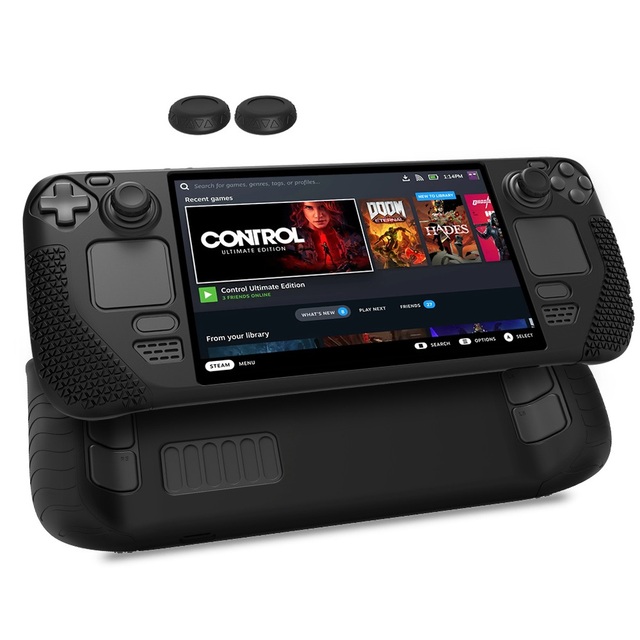 Protective Silicone Case Anti-slip Cover With Free Thumb Grips for Steam Deck OLED Game Console