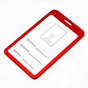 costom color aluminum alloy id card holder metal name card holder