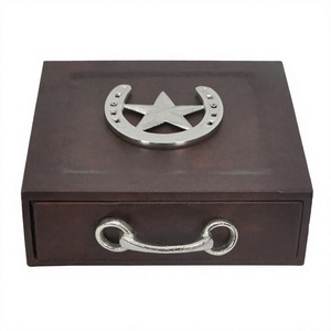 Trending Equestrian Gift <b>Box</b> Drawer Opening Type High Standard Quality Eco Friendly Case Decorative Brown <b>Box</b> Horse Bit Handle - Product Image 1