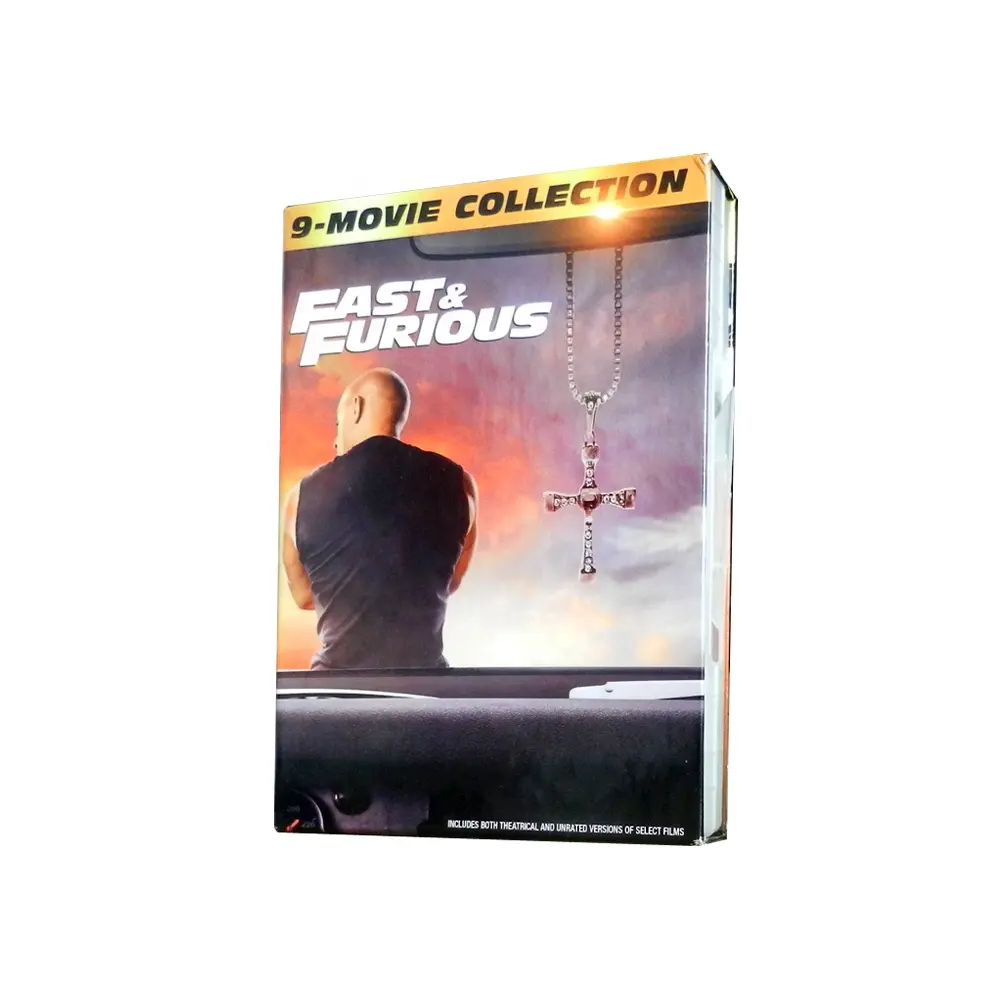 Colección de películas en caja de DVD, serie completa, fabricante de películas, suministro de fábrica, rápida y furiosa, 9 discos, 10 unidades