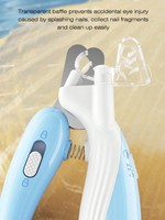 Ciseaux à ongles professionnels lumineux et écologiques OEM/ODM pour animaux de compagnie, en ABS et acier inoxydable, pour le toilettage des chats et des chiens, anti-acariens