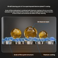 Évier de cuisine multifonctionnel en acier inoxydable épais moderne à trois trous, carré, à bol unique, gris, fait à la main