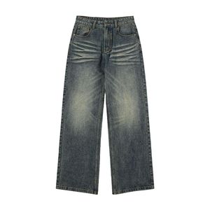 工場卸売 バギーパンツ メンズ ユニセックス ストレートレッグパンツ カジュアル ルーズ ヴィンテージ 高品質 ウォッシュジーンズ メンズ向け - Product Image 1