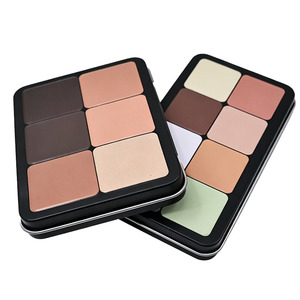 Palette de maquillage magnétique rechargeable à 8 compartiments en fer blanc avec insert en plastique pour fards à paupières, blush et contour, personnalisable avec logo - Product Image 2
